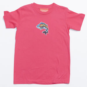 Girls Kids T-Shirt With Embroidery Logo. Multiple Colors.