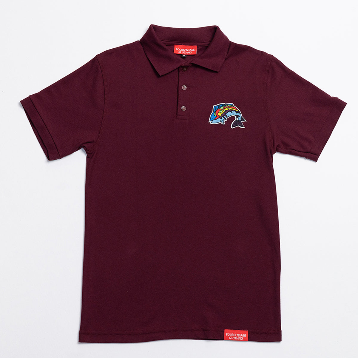 Polo with clearance fish logo