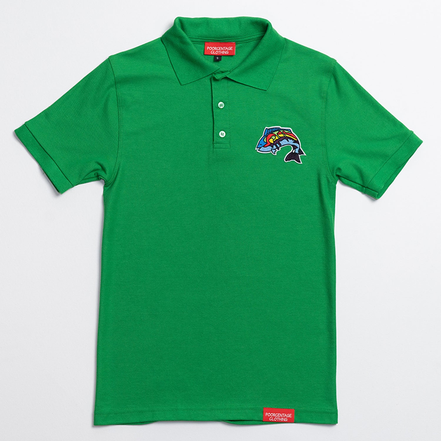 color fish polo Polos w/ Large Fish Logo – Poorcentageclothing