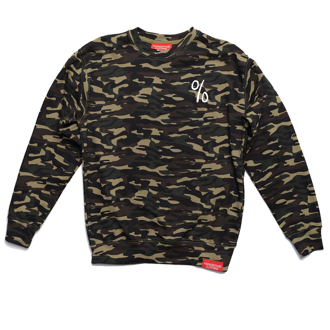 LONGSLEEVE CREWNECK SWEATSHIRT Green Camo