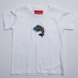 Girls Kids T-Shirt With Embroidery Logo. Multiple Colors.