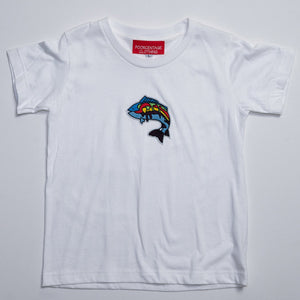 Boys Kids T-Shirt With Embroidery Logo. Multiple Colors.